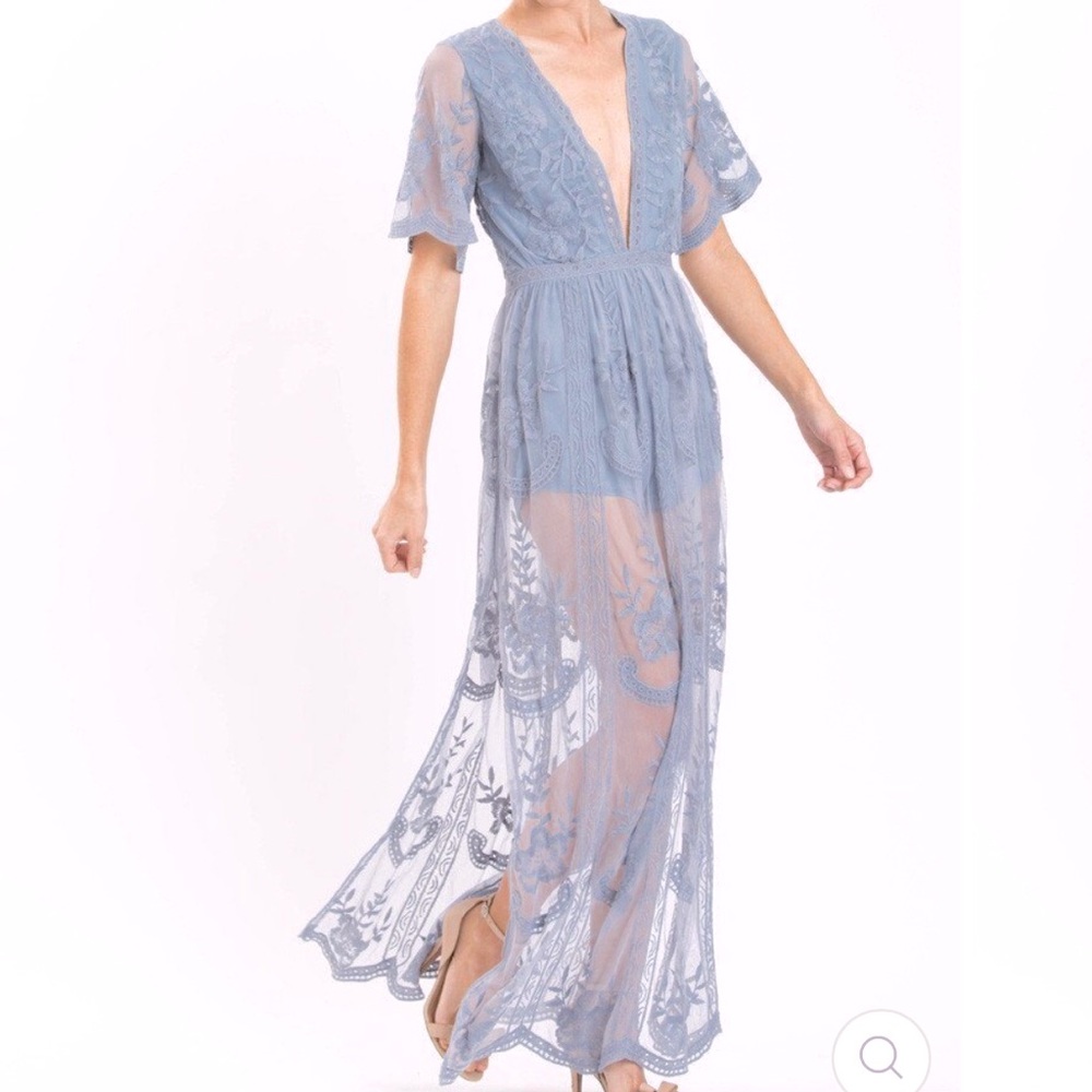 Lace plunge wishlist romper